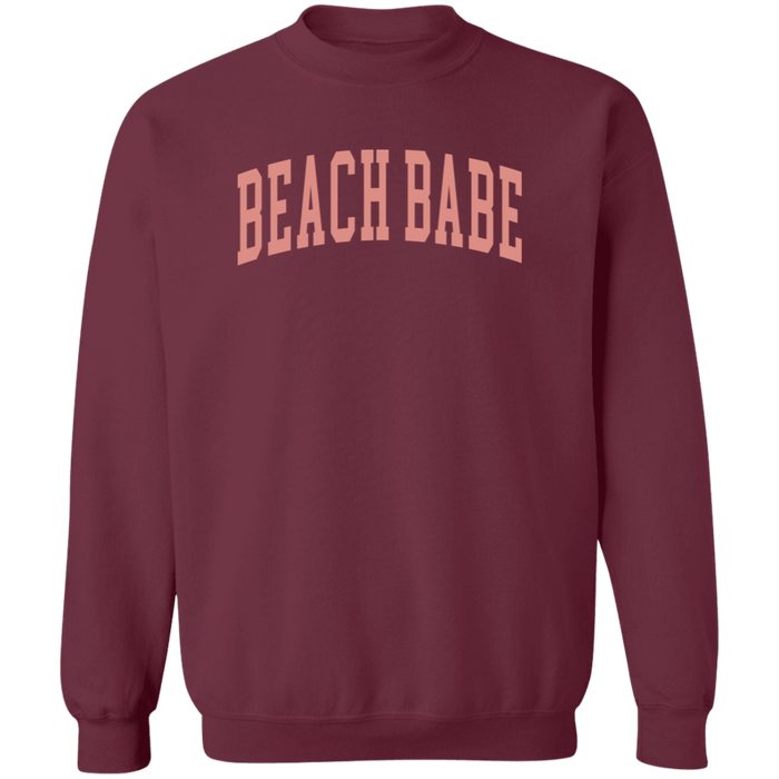Beach Babe Varsity crewneck sweatshirt in Maroon