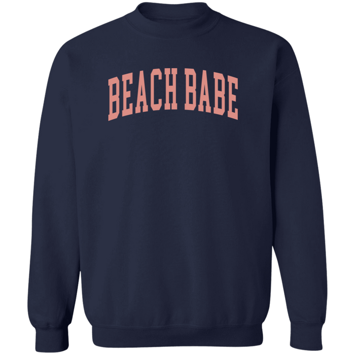 Beach Babe Varsity crewneck sweatshirt in Navy