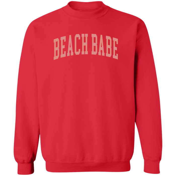 Beach Babe Varsity crewneck sweatshirt in Red