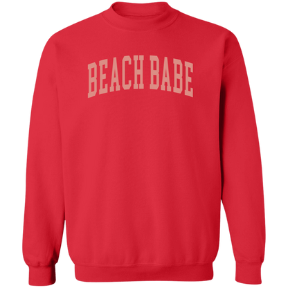 Beach Babe Varsity crewneck sweatshirt in Red