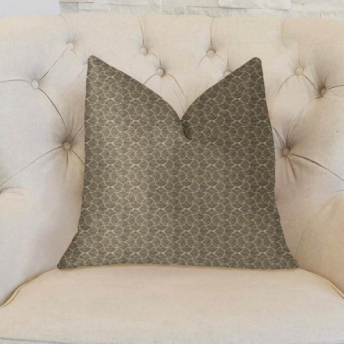 Belizzi Gray and Beige Luxury Throw Pillow - Plutus Brands