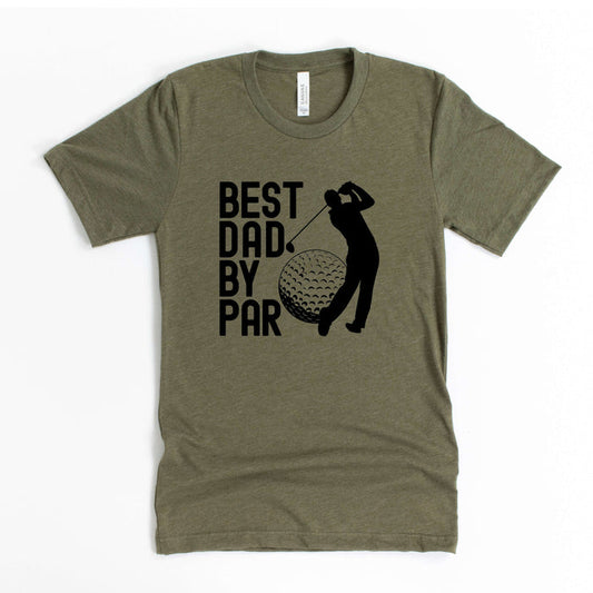 Best Dad By Par Golf Dad graphic t-shirt