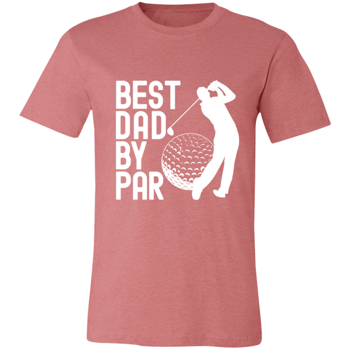 Best Dad By Par Golf Dad graphic t-shirt in Heather Mauve