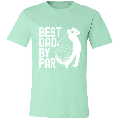 Best Dad By Par Golf Dad graphic t-shirt in Heather Mint