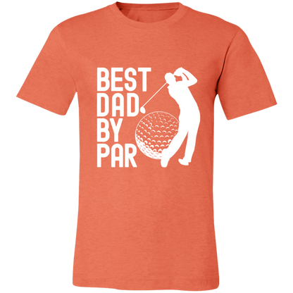 Best Dad By Par Golf Dad graphic t-shirt in Heather Orange