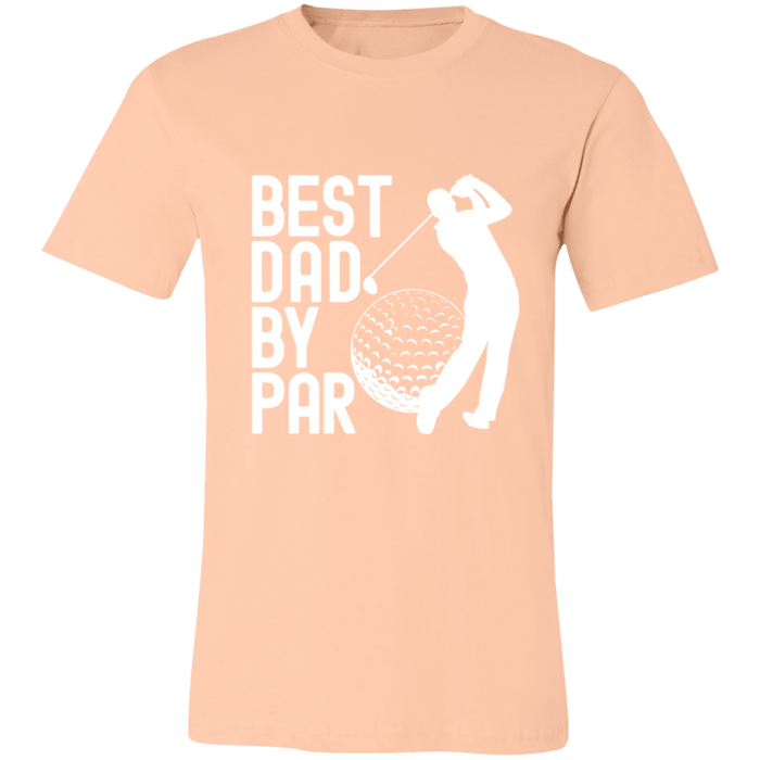 Best Dad By Par Golf Dad graphic t-shirt in Heather Peach