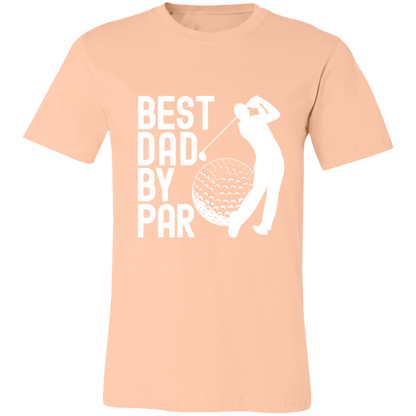 Best Dad By Par Golf Dad graphic t-shirt in Heather Peach