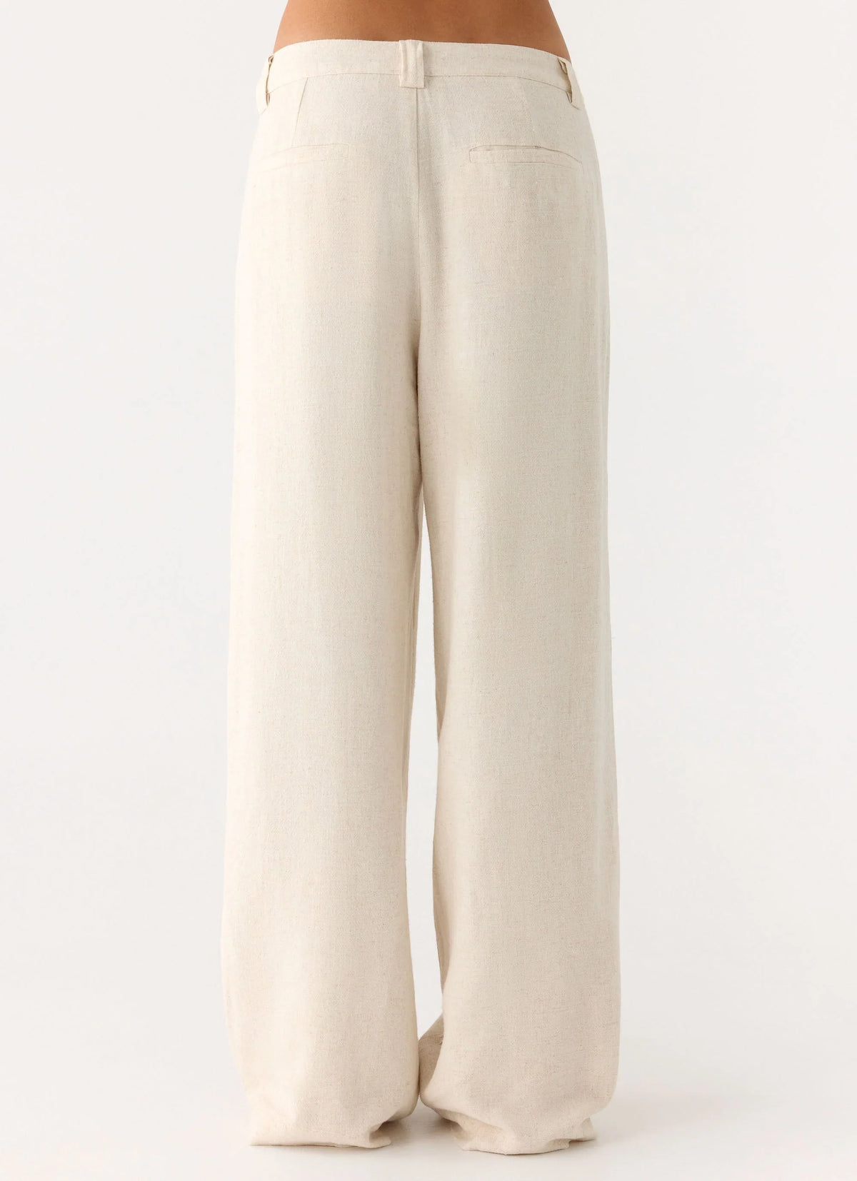 Delong Low Rise Linen Pants Oatmeal