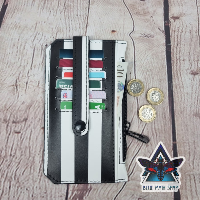 Black white stripes Slim Purse Wallet