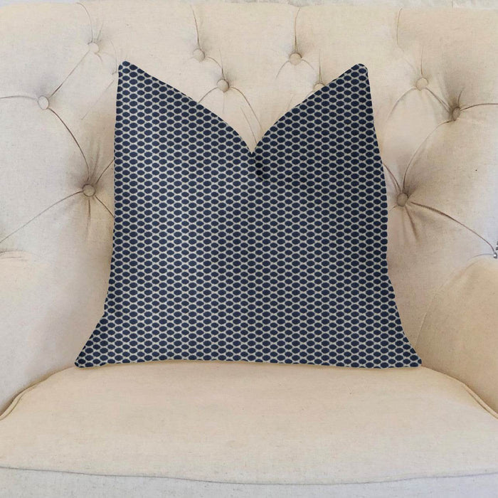 Blackwell Blue and Beige Luxury Throw Pillow - Plutus Brands