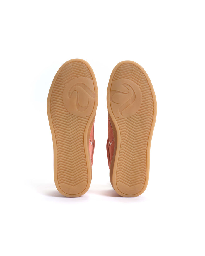 Blaire Calf suede & polished soft calf Coral pink & sand white - Anonymous Copenhagen