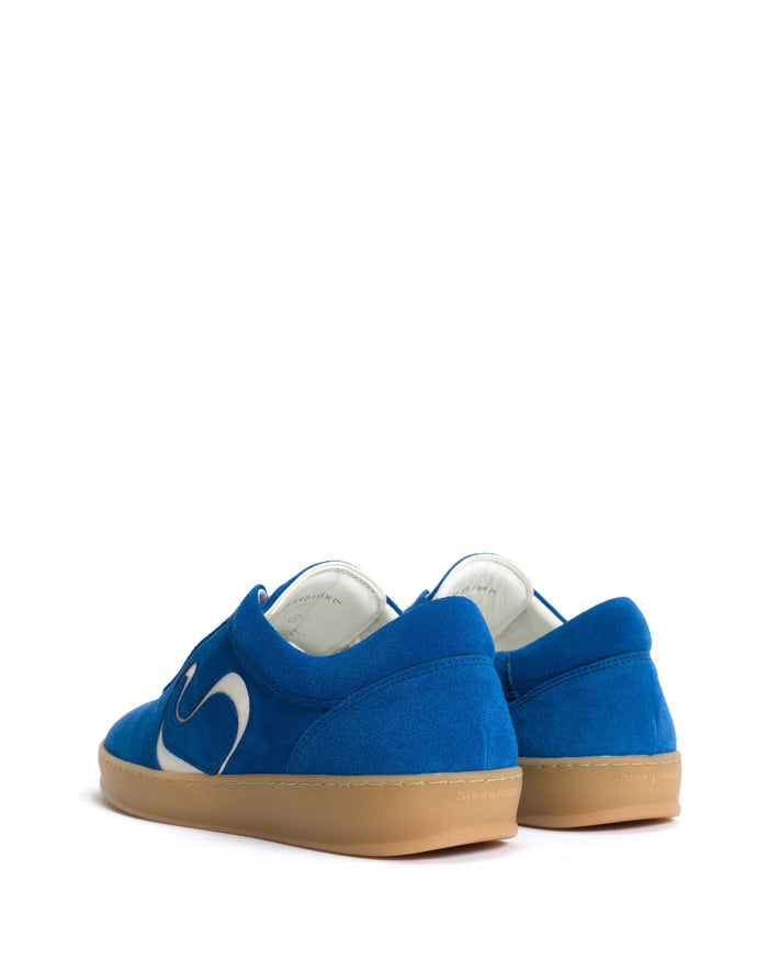 Blaire Calf suede & polished soft calf Electric blue & sand white - Anonymous Copenhagen