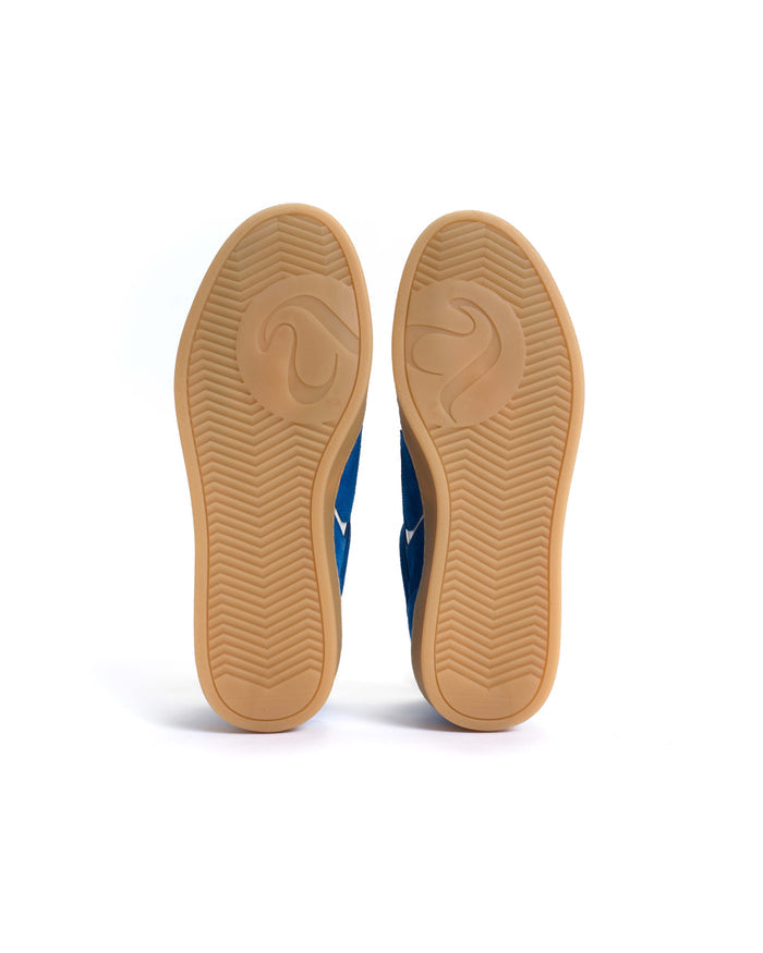 Blaire Calf suede & polished soft calf Electric blue & sand white - Anonymous Copenhagen