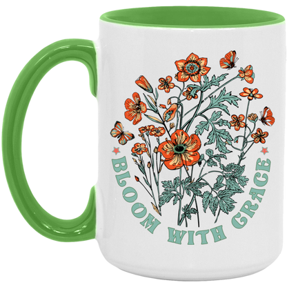 Bloom With Grace ceramic coffee mug
