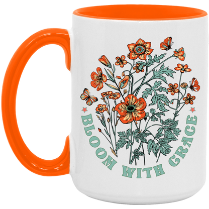 Bloom With Grace ceramic coffee mug, product photo 2