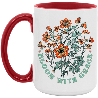 Bloom With Grace ceramic coffee mug, product photo 3
