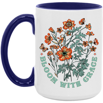 Bloom With Grace ceramic coffee mug, product photo 7