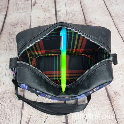 Blue Magic Mushroom crossbody bag