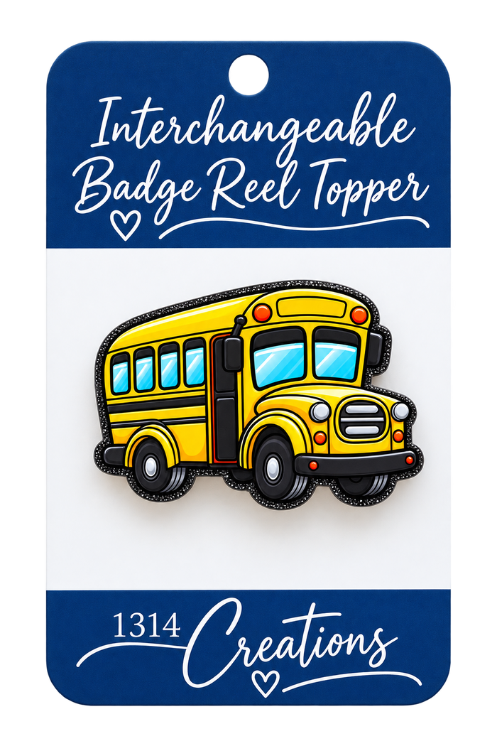 Bright Futures Ahead | School Bus Interchangeable Badge Reel & Topper Set