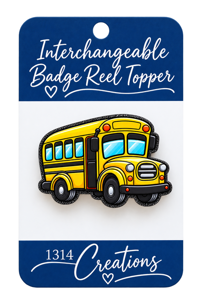 Bright Futures Ahead | School Bus Interchangeable Badge Reel & Topper Set