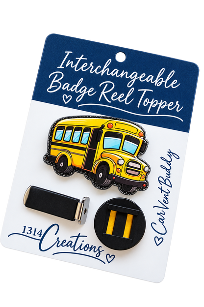 Bright Futures Ahead | School Bus Interchangeable Badge Reel & Topper Set