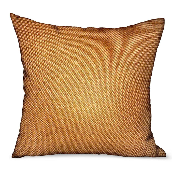 Burnt Sienna Brown Solid Luxury Outdoor/Indoor Throw Pillow - Plutus Brands