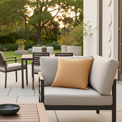 Burnt Sienna Brown Solid Luxury Outdoor/Indoor Throw Pillow