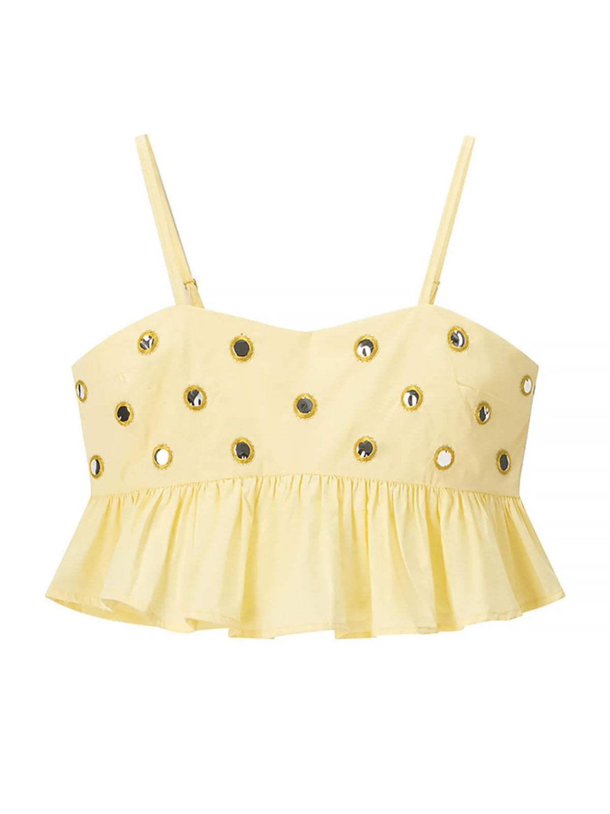 Hazel Blues® |  Eyelet Cami and Bubble Skirt Set