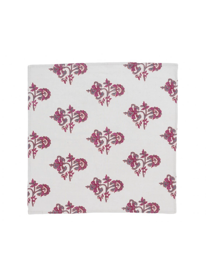 Carnation Berry And Slate Napkin Set