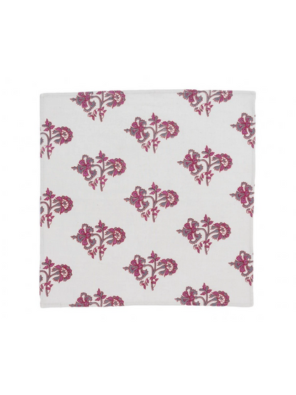 Carnation Berry And Slate Napkin Set