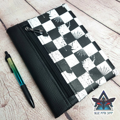 Checkerboard Grunge Notebook with removable cover A5