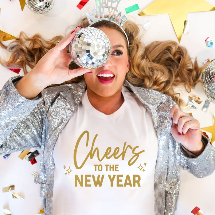 Cheers to the New Year graphic t-shirt