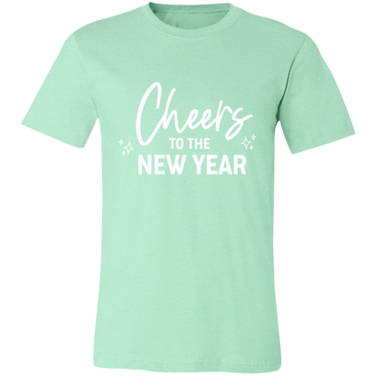 Cheers to the New Year graphic t-shirt in Heather Mint
