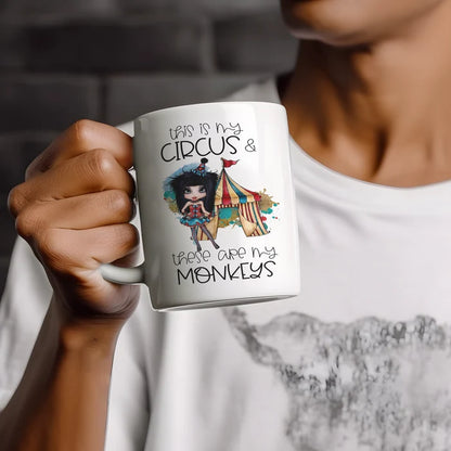 Circus, Chaos & Caffeine | Funny Mom & Family Mug | 1314 Creations