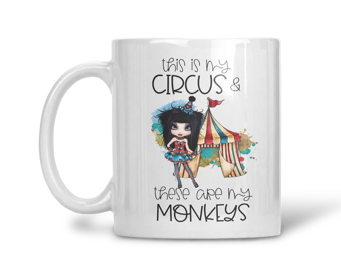 Circus, Chaos & Caffeine | Funny Mom & Family Mug | 1314 Creations