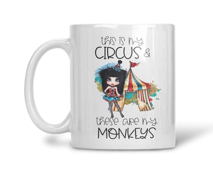 Circus, Chaos & Caffeine | Funny Mom & Family Mug | 1314 Creations