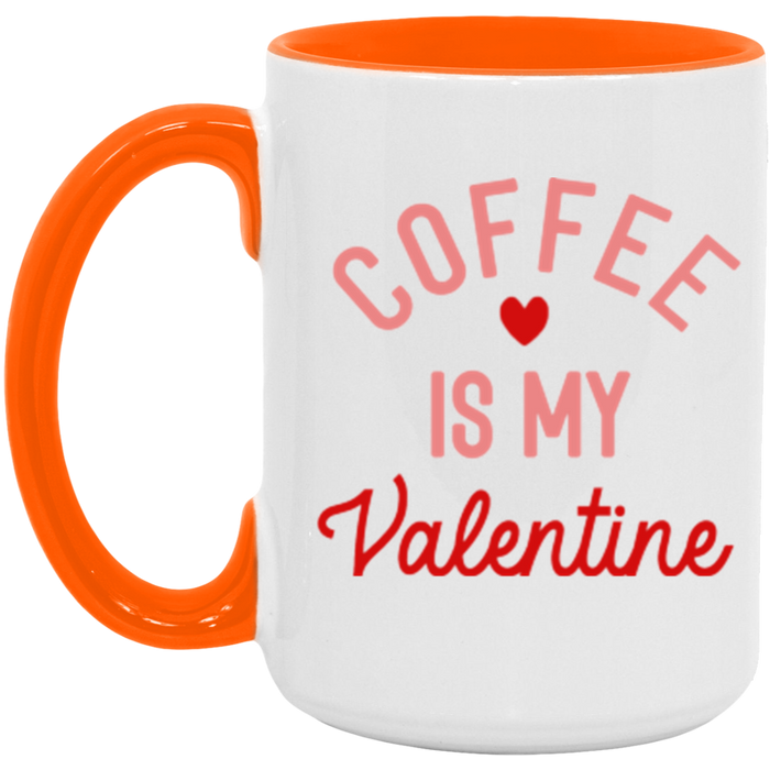 Coffee is my Valentine ceramic coffee mug, product photo 2
