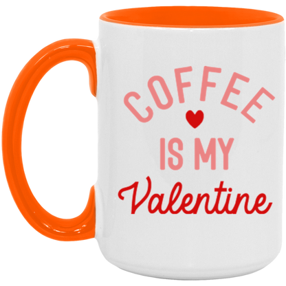 Coffee is my Valentine ceramic coffee mug, product photo 2