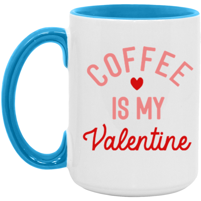 Coffee is my Valentine ceramic coffee mug, product photo 3
