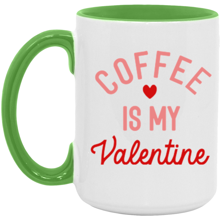 Coffee is my Valentine ceramic coffee mug, product photo 4