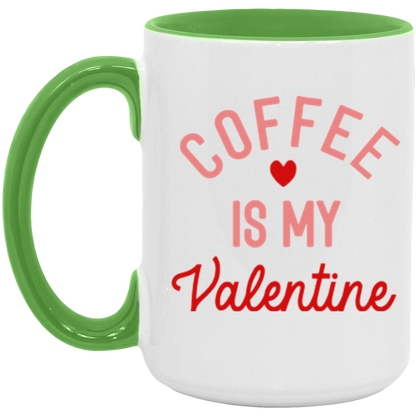 Coffee is my Valentine ceramic coffee mug, product photo 4