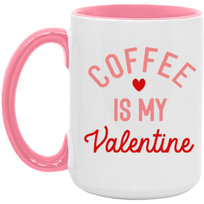 Coffee is my Valentine ceramic coffee mug, product photo 5