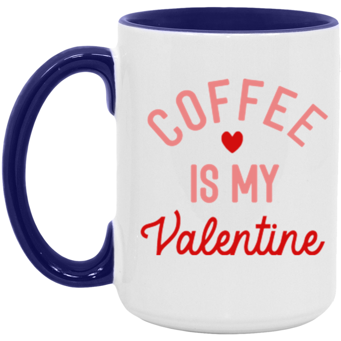 Coffee is my Valentine ceramic coffee mug, product photo 7