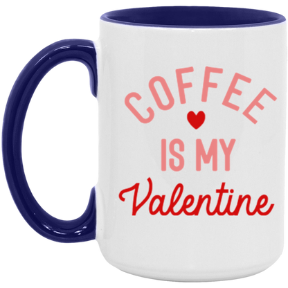 Coffee is my Valentine ceramic coffee mug, product photo 7