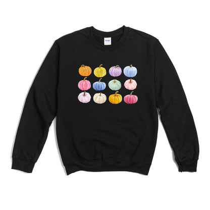 Colorful Pumpkins crewneck sweatshirt