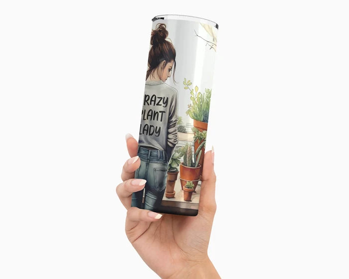Crazy Plant Lady – Messy Bun | 20 oz Tumbler