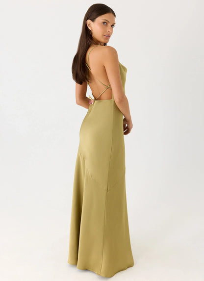 Darius Maxi Dress Green Olive