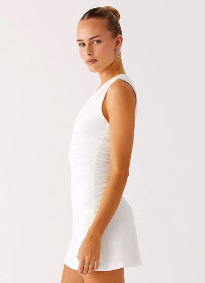 Cherry Sky Mini Dress White