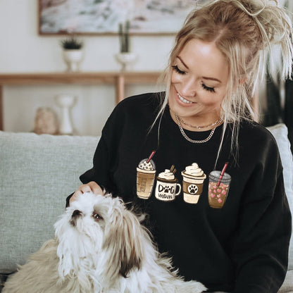 Dog Mom Coffee Lover crewneck sweatshirt