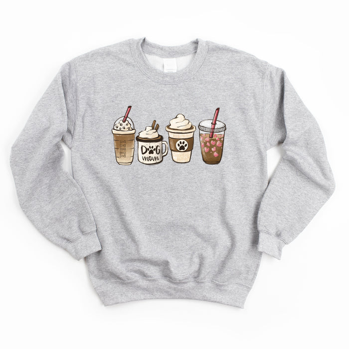 Dog Mom Coffee Lover crewneck sweatshirt, product photo 4